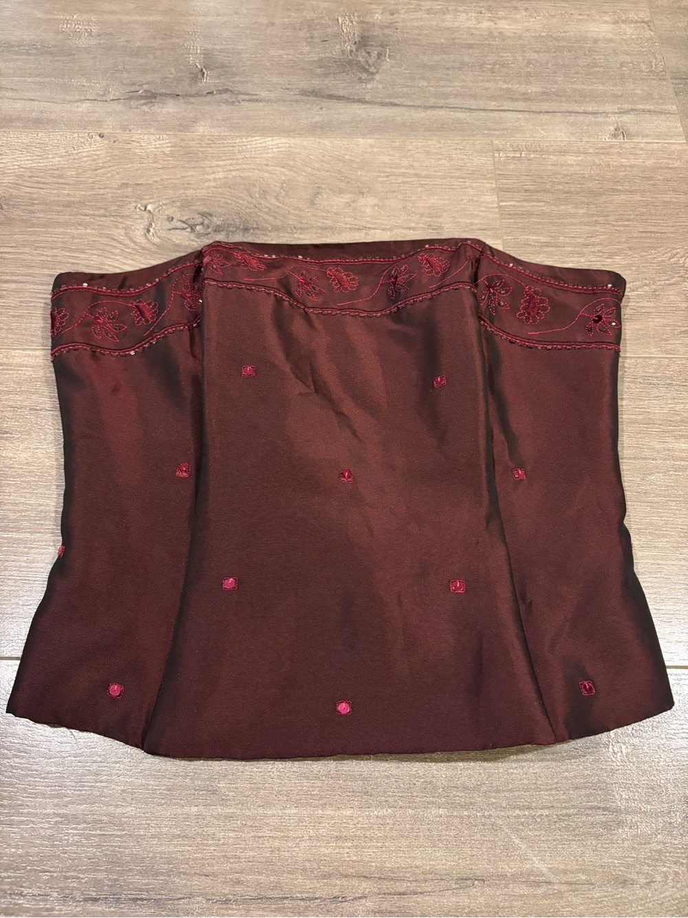 Vintage Ann Taylor Strapless Embellished Metallic Top